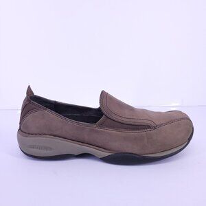 Merrell Primo Moc II Coffee Brown Nubuck Leather Womens Slip-On Comfort Size 7.5